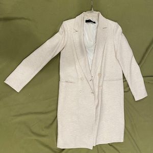 Zara White Fancy Coat